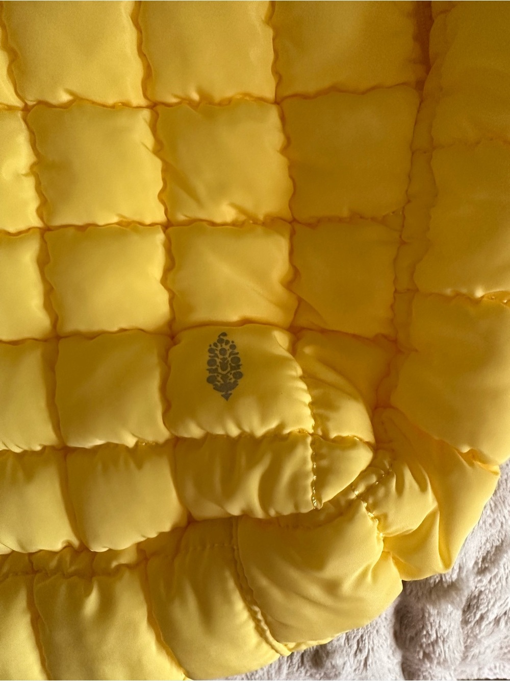 EUC FREE PEOPLE FP Movement Quilted Carryall Sun Yellow - Picture 8 of 9